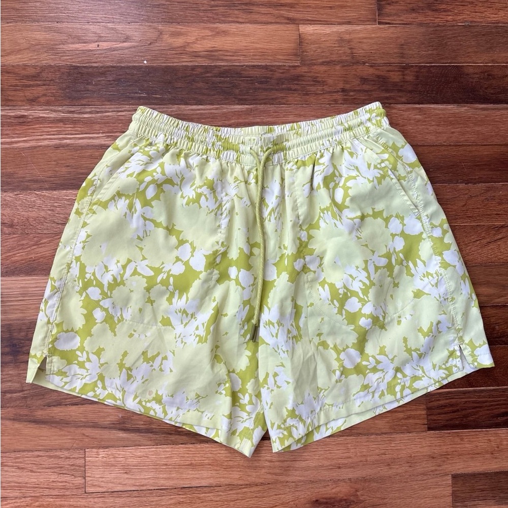 Outdoor Voices Yellow and White Floral Women's Shorts